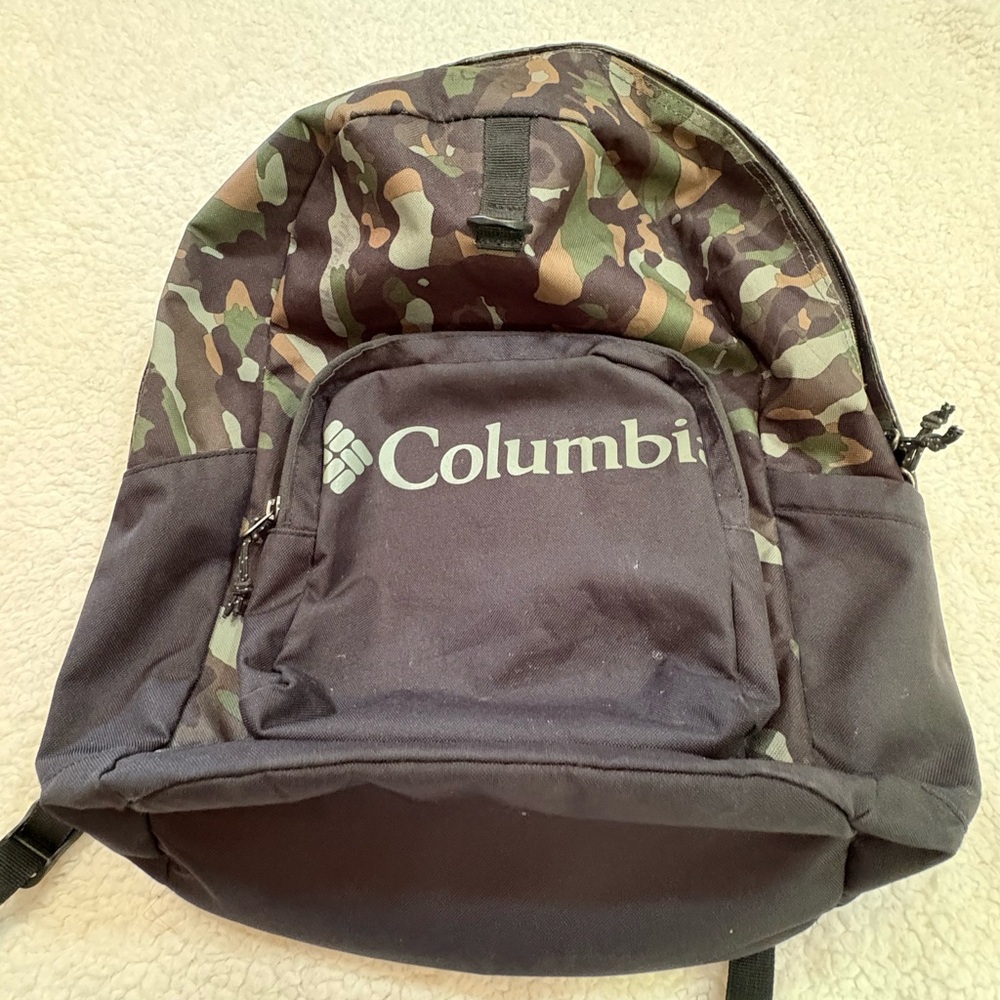 Columbia Green and Black Backpack Durable Design